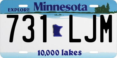 MN license plate 731LJM