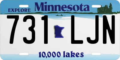 MN license plate 731LJN