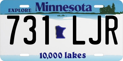 MN license plate 731LJR