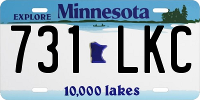 MN license plate 731LKC