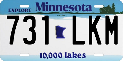 MN license plate 731LKM