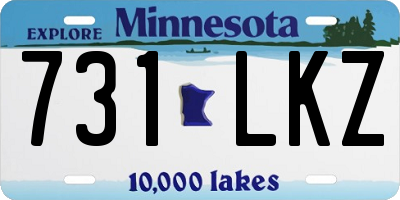 MN license plate 731LKZ