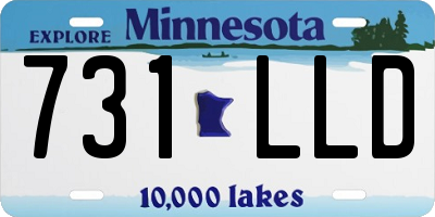 MN license plate 731LLD