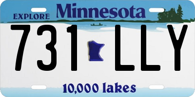 MN license plate 731LLY