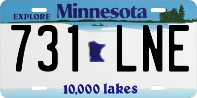 MN license plate 731LNE