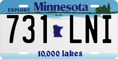 MN license plate 731LNI