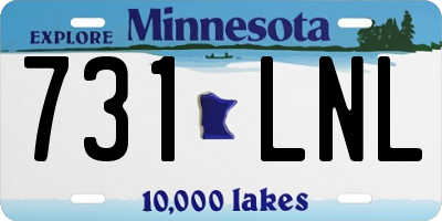 MN license plate 731LNL