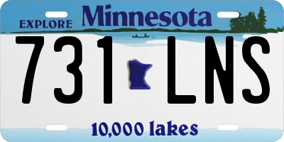 MN license plate 731LNS