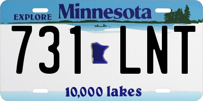 MN license plate 731LNT