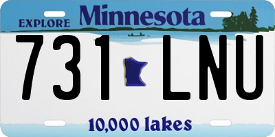 MN license plate 731LNU