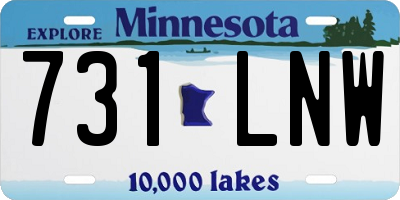 MN license plate 731LNW