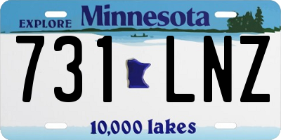 MN license plate 731LNZ