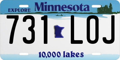 MN license plate 731LOJ