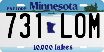 MN license plate 731LOM