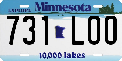MN license plate 731LOO