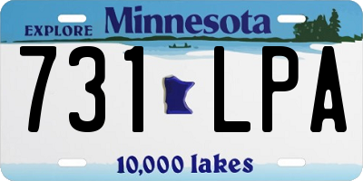 MN license plate 731LPA