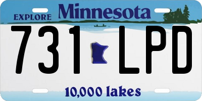 MN license plate 731LPD