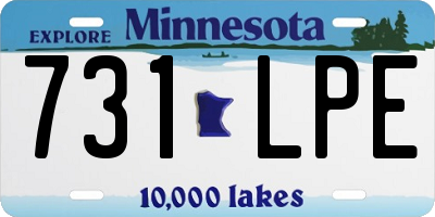 MN license plate 731LPE