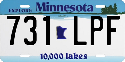 MN license plate 731LPF