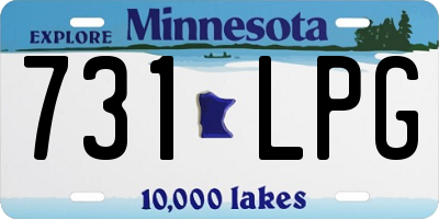 MN license plate 731LPG