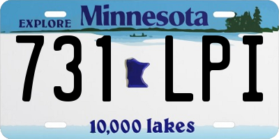 MN license plate 731LPI