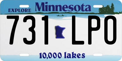 MN license plate 731LPO