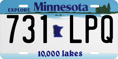 MN license plate 731LPQ