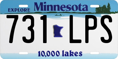 MN license plate 731LPS