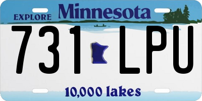 MN license plate 731LPU