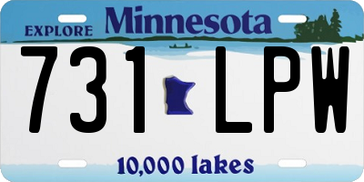 MN license plate 731LPW