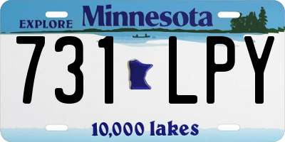 MN license plate 731LPY