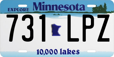 MN license plate 731LPZ