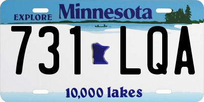 MN license plate 731LQA