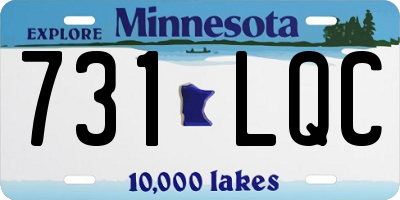 MN license plate 731LQC