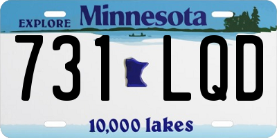 MN license plate 731LQD