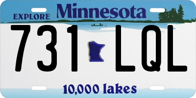 MN license plate 731LQL