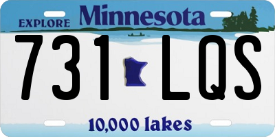 MN license plate 731LQS
