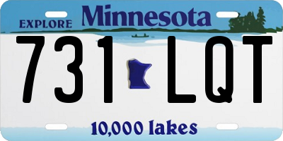MN license plate 731LQT