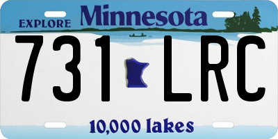 MN license plate 731LRC