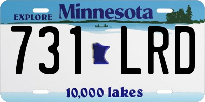 MN license plate 731LRD