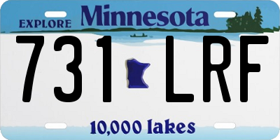 MN license plate 731LRF