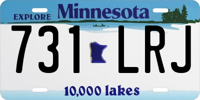MN license plate 731LRJ