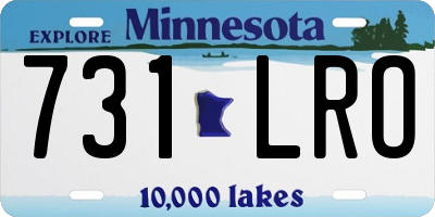 MN license plate 731LRO