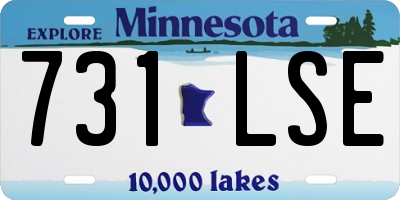 MN license plate 731LSE