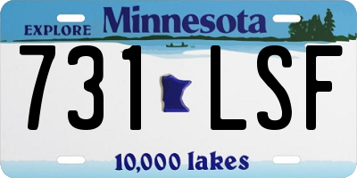 MN license plate 731LSF