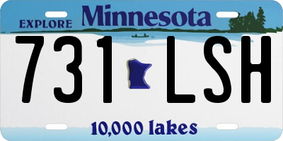 MN license plate 731LSH