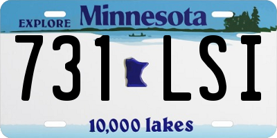 MN license plate 731LSI