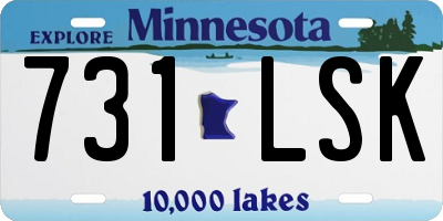 MN license plate 731LSK
