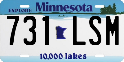 MN license plate 731LSM