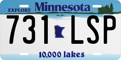 MN license plate 731LSP